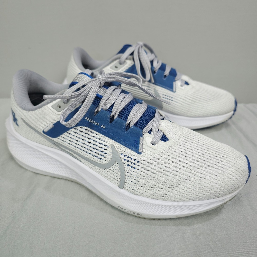 Nike Pegasus 40 Kentucky Wildcats Shoes Men 6.5 White Blue Low Air Zoom